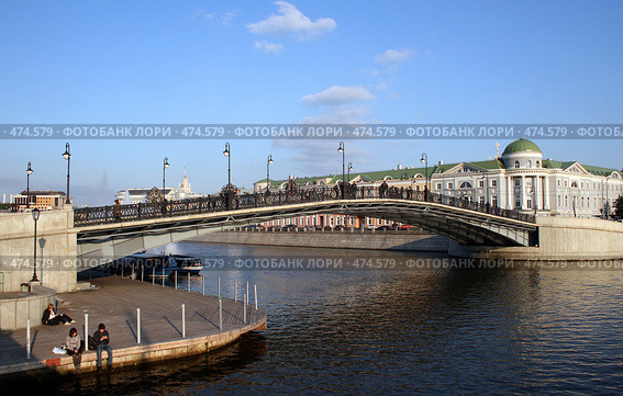 Лужков мост (2008 год). Стоковое фото, фотограф Anna / Фотобанк Лори
