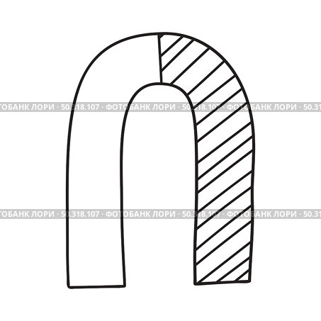 Magnet Icon. Hand Drawn Sketch Design. Vector Illustration. Стоковая иллюстрация, агентство Ingram Publishing / Фотобанк Лори