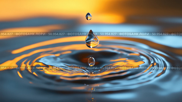 magnification scanning water drop ai generated. Стоковое AI-изображение, AI-художник Vectorwin / Фотобанк Лори