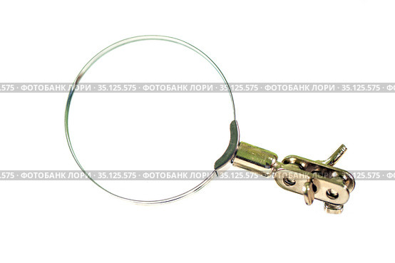 Magnifying glass on white background. Стоковое фото, фотограф Евгений Ткачёв / Фотобанк Лори