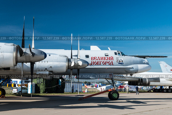 МАКС-2015. Стратегический ракетоносец Ту-95МС "Медведь" Редакционное фото, фотограф Алексей Бок / Фотобанк Лори