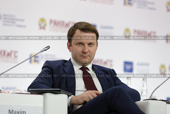 Максим Орешкин - Министр экономического развития Российской Федерации на Гайдаровском форуме 2018. Редакционное фото, фотограф Игорь Долгов / Фотобанк Лори