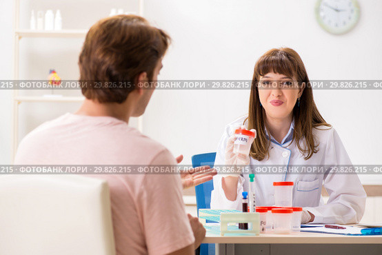 Male sperm donor visiting clinic. Стоковое фото, фотограф Elnur / Фотобанк Лори