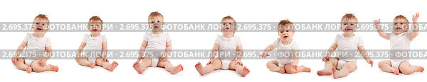 Малыши. Коллаж. Стоковое фото, фотограф Гладских Татьяна / Фотобанк Лори