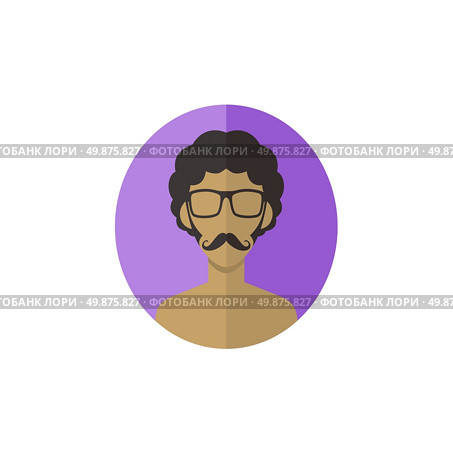 man hipster avatar user picture cartoon character vector illustration. man hipster avatar user picture cartoon character. Стоковая иллюстрация, агентство Ingram Publishing / Фотобанк Лори