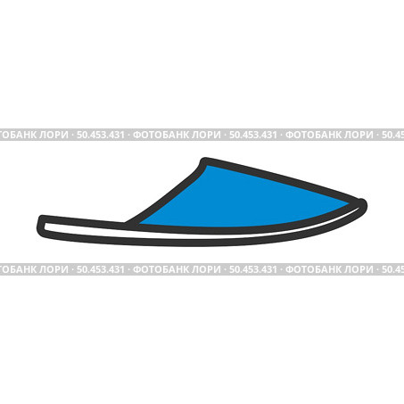 Man Home Slipper Icon. Editable Bold Outline With Color Fill Design. Vector Illustration. Стоковая иллюстрация, агентство Ingram Publishing / Фотобанк Лори
