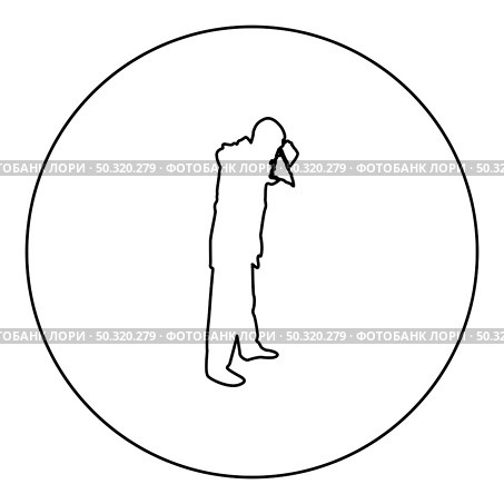 Man is blow one’s nose into handkerchief tissue paper Cough Rhinitis Allergies concept Sneezing Runny nose Snot highlighted Male smoky blowing orcue Hay fever  silhouette in circle round black color vector illustration contour outline style image simple image. Man is blow one’s nose into handkerchief tissue paper Cough Rhinitis Allergies concept Sneezing Runny nose Snot highlighted Male smoky blowing orcue Hay fever silhouette in circle round black color vector illustration contour outline style image . Стоковая иллюстрация, агентство Ingram Publishing / Фотобанк Лори