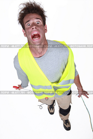 Man suffering from shock. Стоковое фото, агентство Ingram Publishing / Фотобанк Лори