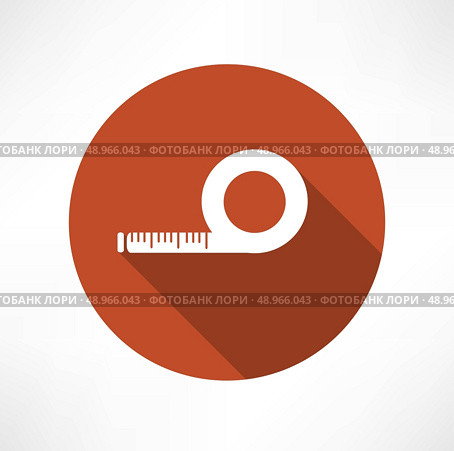 Measuring tape Flat modern style vector illustration. Стоковая иллюстрация, агентство Ingram Publishing / Фотобанк Лори