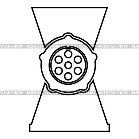 Meat grinder mincer contour outline line icon black color vector illustration image thin flat style simple. Meat grinder mincer contour outline line icon black color vector illustration image thin flat style. Стоковая иллюстрация, агентство Ingram Publishing / Фотобанк Лори