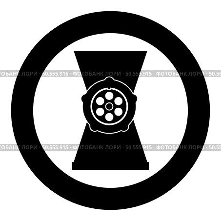 Meat grinder mincer icon in circle round black color vector illustration image solid outline style simple. Meat grinder mincer icon in circle round black color vector illustration image solid outline style. Стоковая иллюстрация, агентство Ingram Publishing / Фотобанк Лори