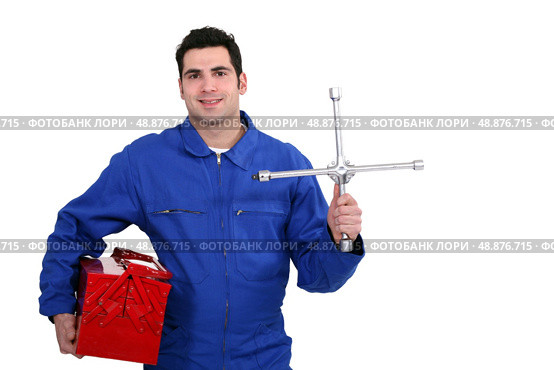 Mechanical key and tool box. Стоковое фото, агентство Ingram Publishing / Фотобанк Лори