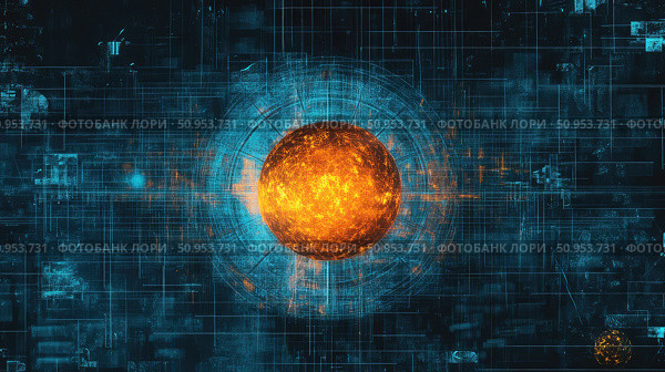meltdown fading nuclear core ai generated. Стоковое AI-изображение, AI-художник Vectorwin / Фотобанк Лори