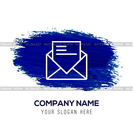 message - Blue watercolor background. Стоковая иллюстрация, агентство Ingram Publishing / Фотобанк Лори