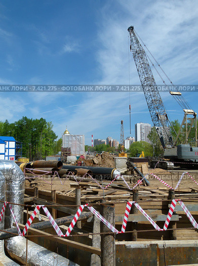 Метро "Солнцево" (стройка) (2015 год). Стоковое фото, фотограф ДЕНЩИКОВ Александр Витальевич / Фотобанк Лори