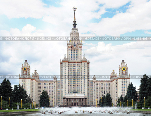 МГУ им. М. В. Ломоносова. (2014 год). Стоковое фото, фотограф Александр Лычагин / Фотобанк Лори