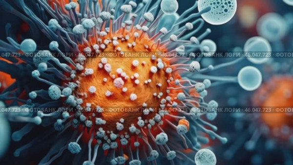 Microscope virus or bacteria close up. Стоковое видео, видеограф Ирина Старикова / Фотобанк Лори