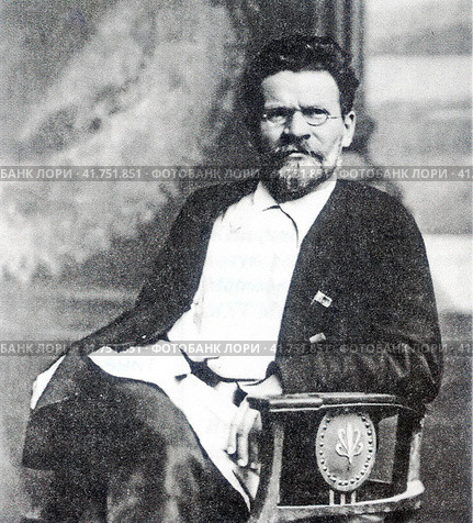 Михаил Иванович Калинин (1875-1946) в день избрания его председателем ВЦИК. Москва, 30 марта 1919 года. Редакционное фото, фотограф Сергей Елизарьев / Фотобанк Лори