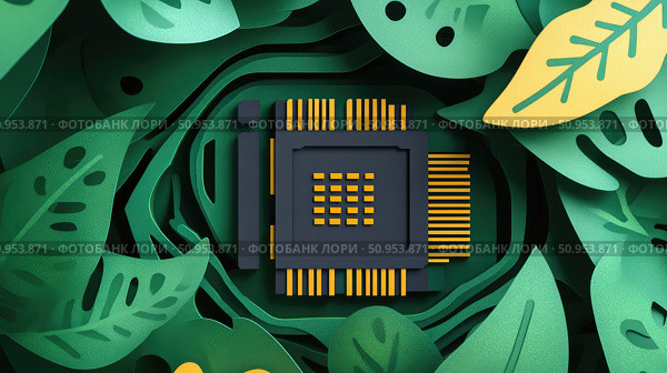 miniaturization sliding microchip ai generated. Стоковое AI-изображение, AI-художник Vectorwin / Фотобанк Лори