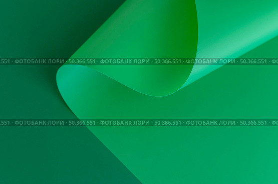 minimalist abstract swirl green paper. Стоковое фото, агентство Ingram Publishing / Фотобанк Лори