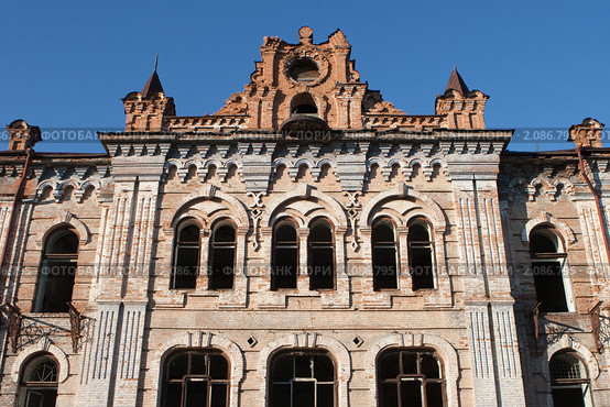 Минусинск. Дом купца Вильнера. Центральная часть здания (2010 год). Стоковое фото, фотограф Шичкина Антонина / Фотобанк Лори