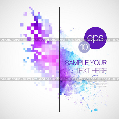Modern abstract vector background with watercolor blot. Modern vector background with watercolor blot. Стоковая иллюстрация, агентство Ingram Publishing / Фотобанк Лори