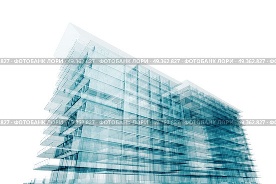 Modern architecture 3d rendering. Modern architecture. design and 3d rendering model my own. Modern architecture 3d rendering. Стоковое фото, агентство Ingram Publishing / Фотобанк Лори