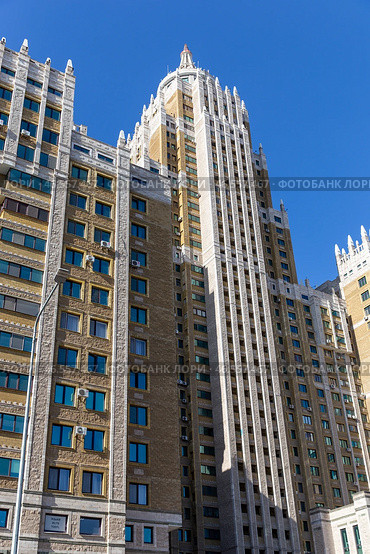 Modern beautiful houses in the center of the capital Astana. The Republic of Kazakhstan (2024 год). Стоковое фото, фотограф Евгений Ткачёв / Фотобанк Лори