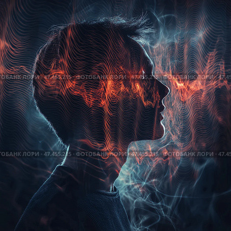 Modern concept of receiving information and sensations. Стоковое AI-изображение, AI-художник Михаил Коханчиков / Фотобанк Лори