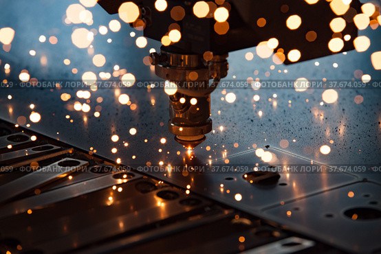 Modern laser precision CNC cutting machine. Стоковое фото, фотограф Alexey Rezvykh / Фотобанк Лори