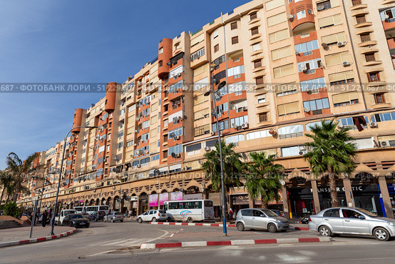 Modern residential buildings on the main street of Bejaia. Algeria. Редакционное фото, фотограф Евгений Ткачёв / Фотобанк Лори