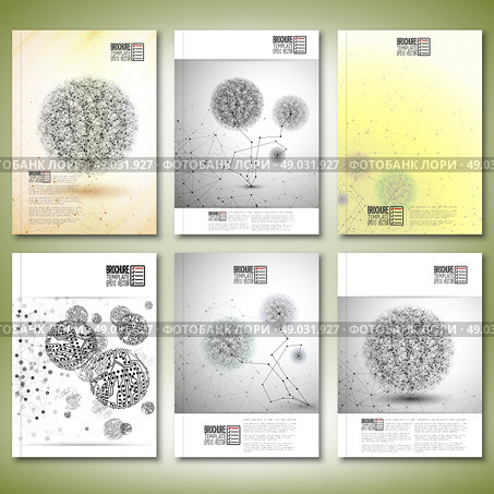 Molecule structure, interconnection network. Brochure, flyer or report for business. Стоковая иллюстрация, агентство Ingram Publishing / Фотобанк Лори