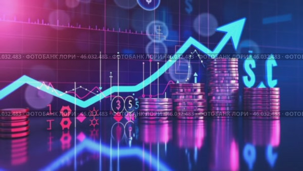 Money coin stack growing graph investment. Finance save. Success, growth wealth stock market. Business in the digital age. Trading chart in financial concepts. Prosperity. Cryptocurrency. Technology. Стоковое AI-видео, аниматор Марина Демидюк / Фотобанк Лори