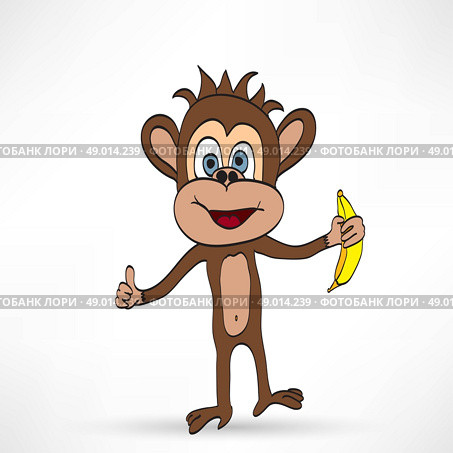 Monkey cartoon. Стоковая иллюстрация, агентство Ingram Publishing / Фотобанк Лори
