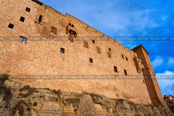Mora de Rubielos Castle in Teruel Spain located on Gudar Sierra. Стоковое фото, агентство Ingram Publishing / Фотобанк Лори