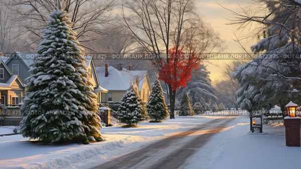 morning christmas tree pickup ai generated. Стоковое AI-изображение, AI-художник Vectorwin / Фотобанк Лори
