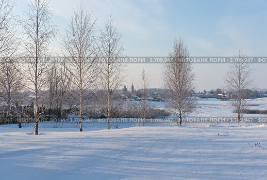 Морозное мартовское утро в Суздале (2012 год). Стоковое фото, фотограф Павел Широков / Фотобанк Лори