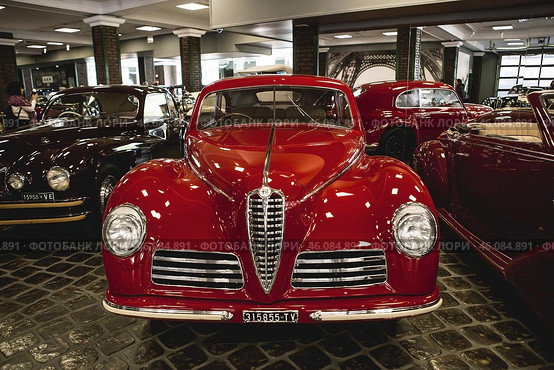 MOSCOW Region, RUSSIA - May 11, 2024: Alfa Romeo sports retro car at Europe's largest Vadim Zadorozhny Museum of Transport. Редакционное фото, фотограф Photojuli / Фотобанк Лори