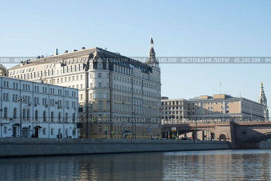 Moscow, Russia - October 21, 2024: Hotel Baltschug, reconstructed old building of the 19th century in the center of Moscow. Редакционное фото, фотограф Глущенко Елена / Фотобанк Лори