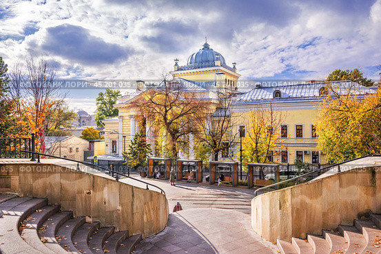 Московская хоральная синагога, Парк Горка, Большой Спасоглинищевский переулок, Москва. Стоковое фото, фотограф Baturina Yuliya / Фотобанк Лори