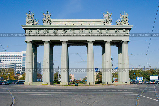 Московские триумфальные ворота. Санкт-Петербург. (2008 год). Редакционное фото, фотограф Александр Щепин / Фотобанк Лори