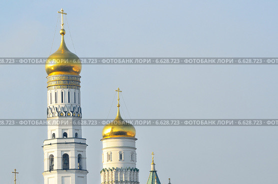 Московский Кремль, фрагмент колокольни Ивана Великого (2014 год). Стоковое фото, фотограф Овчинникова Ирина / Фотобанк Лори