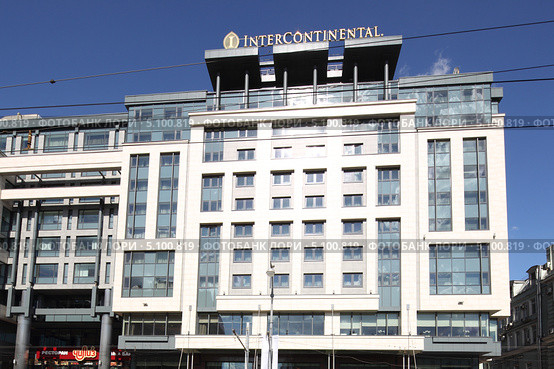 Москва, гостиница «Интерконтиненталь Москва Тверская» на Тверской (2013 год). Редакционное фото, фотограф Дмитрий Неумоин / Фотобанк Лори