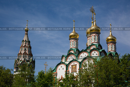 Москва. Церковь Николая Чудотворца, что в Хамовниках (2014 год). Стоковое фото, фотограф Михаил Ворожцов / Фотобанк Лори
