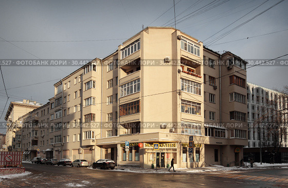 Москва, улица Ананьевский переулок дом 4/2 зимой (2019 год). Редакционное фото, фотограф Дмитрий Неумоин / Фотобанк Лори