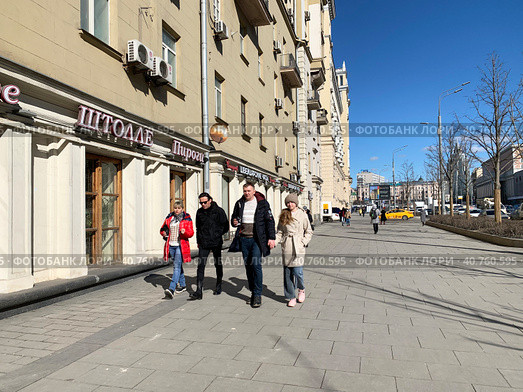 Москва, улица Большая Садовая, дом 3, строение 1 (2021 год). Редакционное фото, фотограф Овчинникова Ирина / Фотобанк Лори