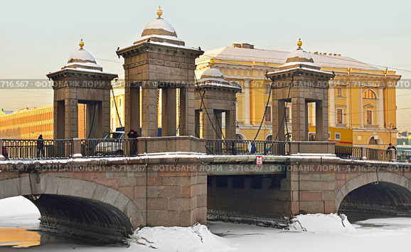 Мост Ломоносова (бывший Чернышёв мост), Санкт-Петербург (2014 год). Стоковое фото, фотограф Валерия Попова / Фотобанк Лори