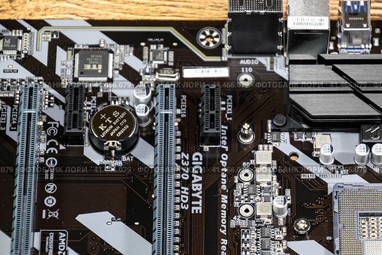 Motherboard Gigabit for the processor Intel. Стоковое фото, фотограф Леонид Еремейчук / Фотобанк Лори