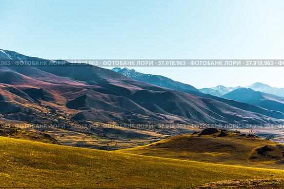 Mountain landscape. Chagan-Uzun, Kosh-Agachsky district of the Altai Republic, Russia (2021 год). Стоковое фото, фотограф Евгений Мухортов / Фотобанк Лори