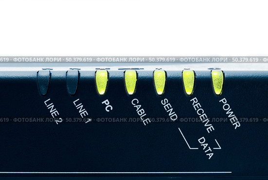 MTA cable modem - Internet and voice in only one equipment. Стоковое фото, агентство Ingram Publishing / Фотобанк Лори
